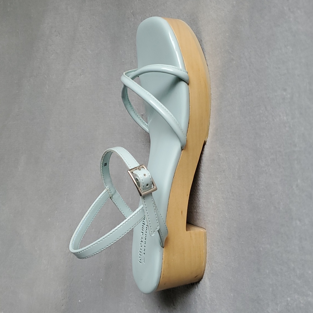JEFFREY CAMPBELL for ANTHROPOLOGIE Lorelai Wooden Block Heel Sandals SIZE: 6M